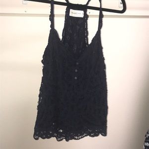 Abercrombie & Fitch Dark Blue Lace Tank